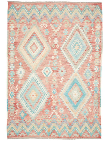 Tappeto Kilim Afghanistan 204x299 Rosa Terracot