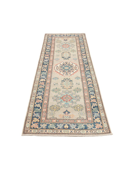 Rug Kazak Afghanistan 84x240 Light Beige Blue