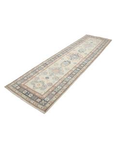 Rug Kazak Afghanistan 90x312 Beige Blue 2