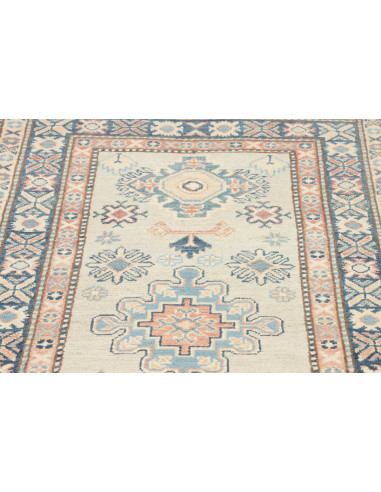 Rug Kazak Afghanistan 90x312 Beige Blue
