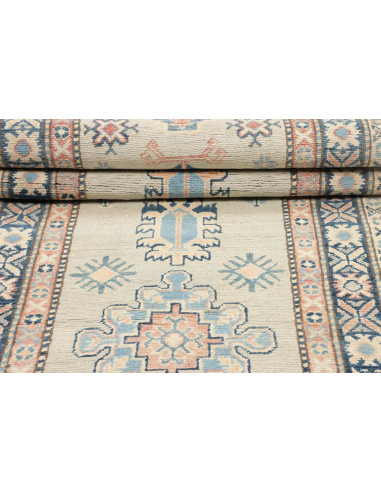 Rug Kazak Afghanistan 90x312 Beige Blue