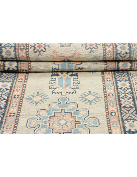 Rug Kazak Afghanistan 90x312 Beige Blue