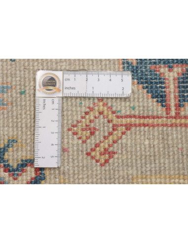 Rug Kazak Afghanistan 90x312 Beige Blue