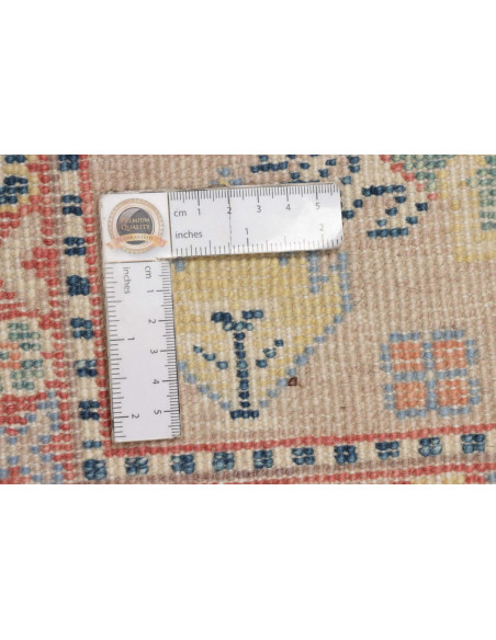 Tappeto Kazak Afghanistan 81x287 Beige Blu