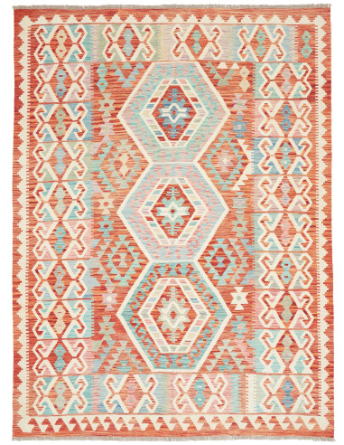 Rug Kilim Afghanistan 180x240 Terracotta Teal