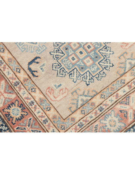 Tappeto Kazak Afghanistan 77x127 Beige Blu