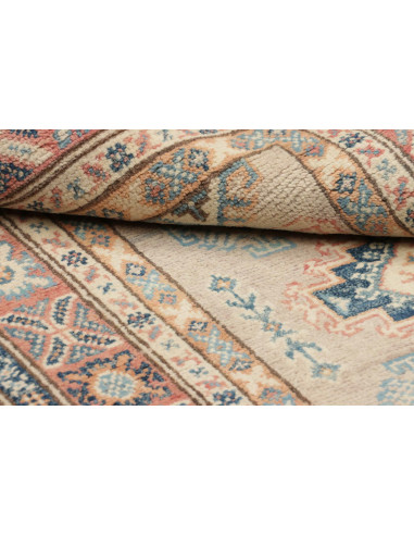 Tappeto Kazak Afghanistan 77x127 Beige Blu