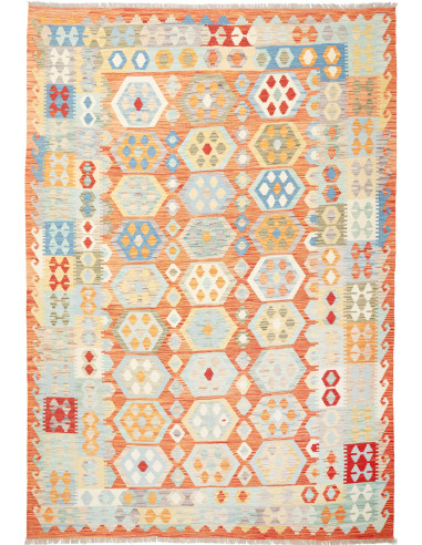 Tappeto Kilim Afghanistan bianco 205x298