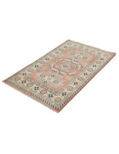 Rug Kazak Afghanistan 81x122 Coral Blue 2