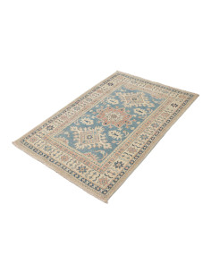 Tappeto Kazak Afghanistan 95x138 Azzurro Cielo 2