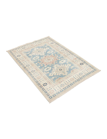 Rug Kazak Afghanistan 95x138 Sky Blue Cream