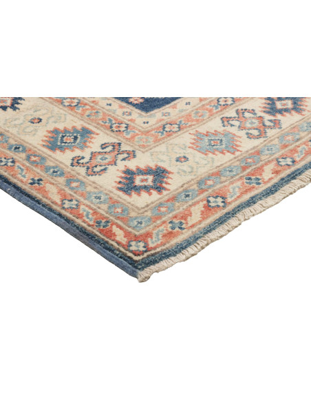 Rug Kazak Afghanistan 99x143 Blue Cream