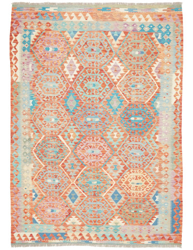 Tappeto Kilim Afghanistan 178x246 Terracotta Bl
