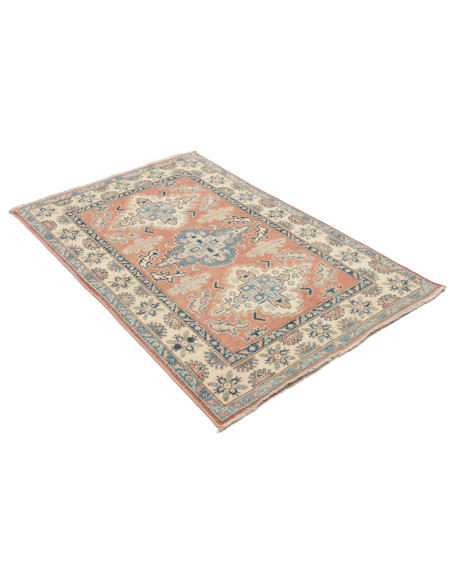 Rug Kazak Afghanistan 101x155 Terracotta Cream