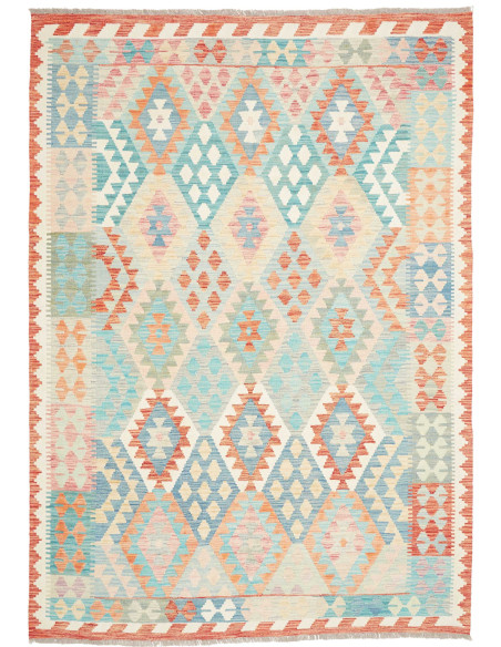 Rug Kilim Afghanistan 179x248 Light Blue Coral