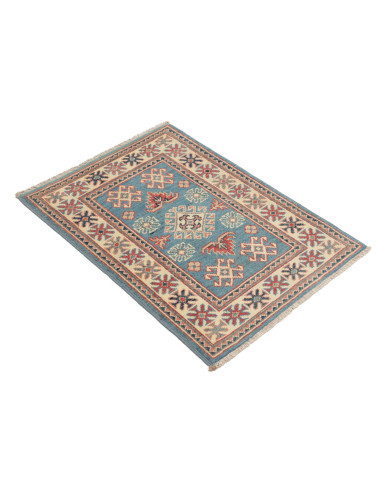 Rug Kazak Afghanistan 62x85 Blue Terracotta Red
