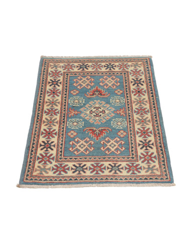 Rug Kazak Afghanistan 62x85 Blue Terracotta Red