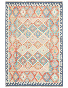 Rug Kilim Afghanistan 163x237 Turquoise Blue Te