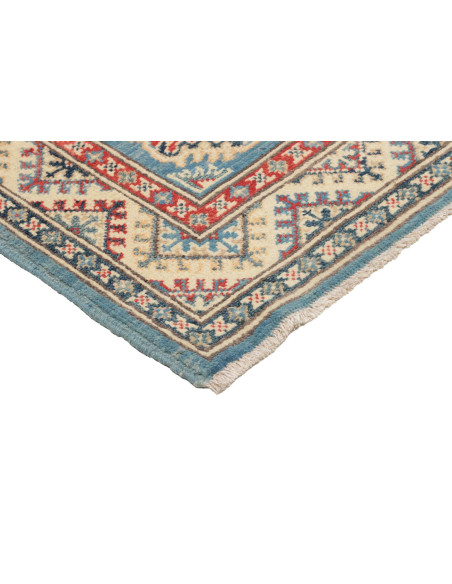 Tappeto Kazak Afghanistan 61x92 Blu Cielo Rosso