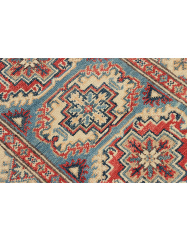 Tappeto Kazak Afghanistan 61x92 Blu Cielo Rosso