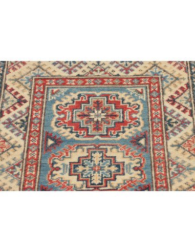 Tappeto Kazak Afghanistan 61x92 Blu Cielo Rosso