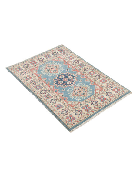 Rug Kazak Afghanistan 62x90 Light Blue Cream