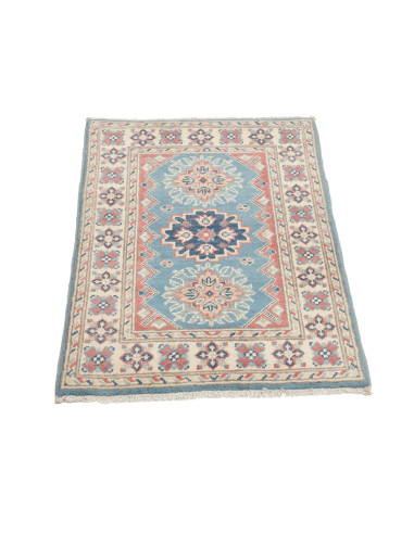 Rug Kazak Afghanistan 62x90 Light Blue Cream