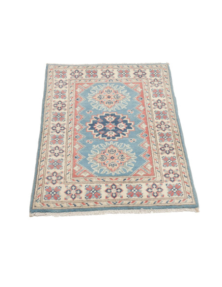 Rug Kazak Afghanistan 62x90 Light Blue Cream