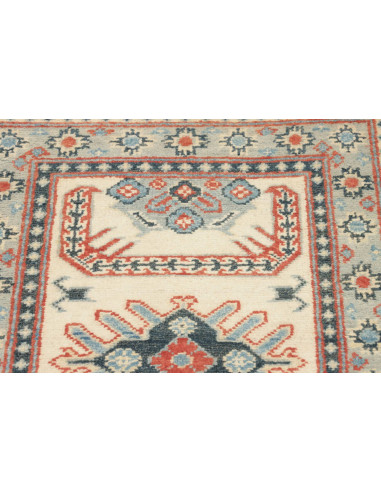 Rug Kazak Afghanistan 60x90 Cream Blue