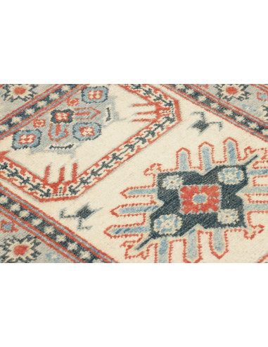 Tappeto Kazak Afghanistan 60x90 Crema Blu