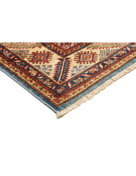 Tappeto Kazak Fine Pakistan azzurro arancione 153x208