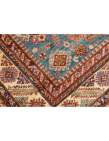 Tappeto Kazak Fine Pakistan azzurro arancione 153x208