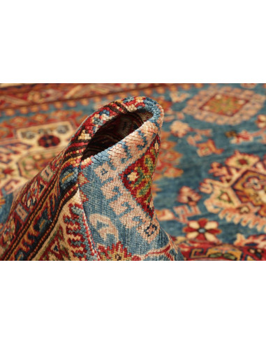 Tappeto Kazak Fine Pakistan azzurro arancione 153x208