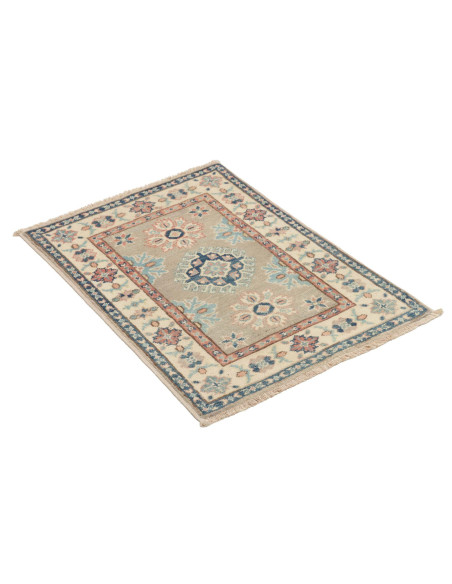 Tappeto Kazak Afghanistan 62x86 Beige Blu