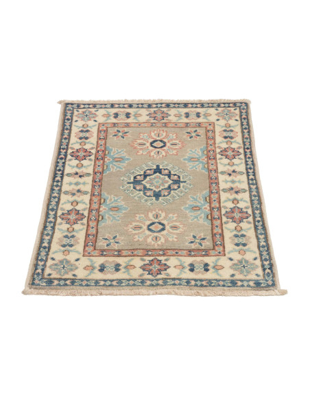 Tappeto Kazak Afghanistan 62x86 Beige Blu