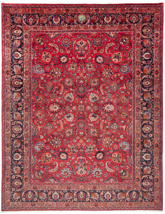 Mashad 303x383 Cm Mashad, Persia, Lana Cardata A Mano