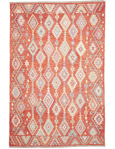 Tappeto Kilim Afghanistan 203x306 Rosso Terraco