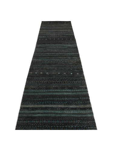 Rug Royal Gabbeh Pakistan 90x428 Deep Navy Teal