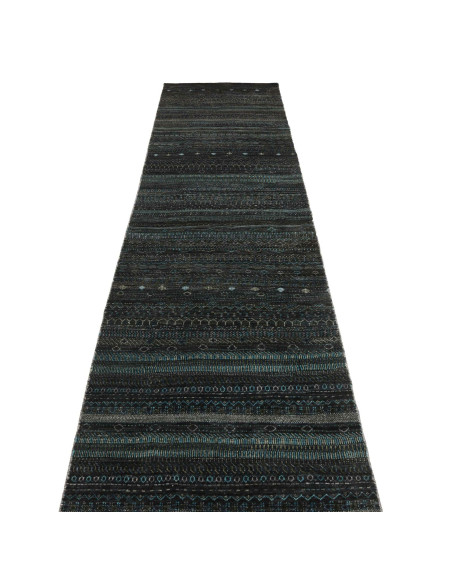 Rug Royal Gabbeh Pakistan 90x428 Deep Navy Teal