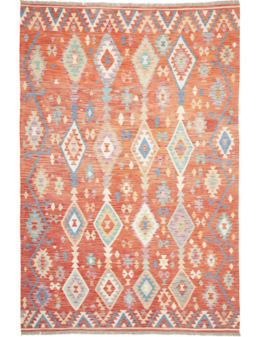Rug Kilim Afghanistan 204x305 Terracotta Red Bu