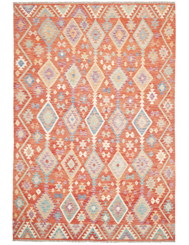 Tappeto Kilim Afghanistan 203x298 Arancio Bruci