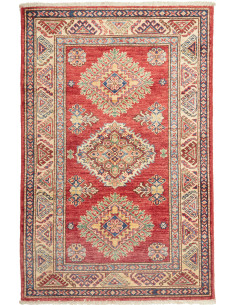 Rug Kazak Fine Pakistan maroon grey 80x120
