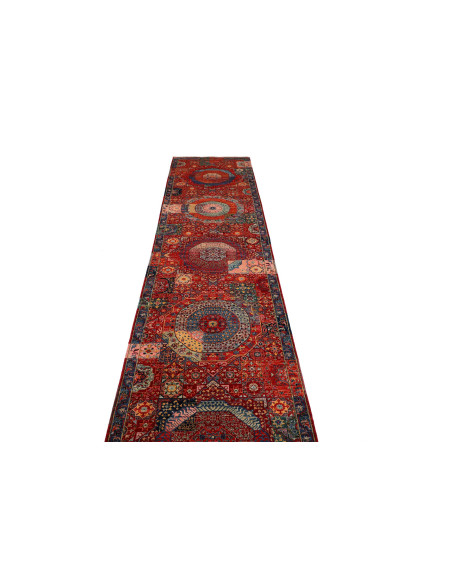 Rug Mamlouk Pakistan 85x393 Brick Red Blue