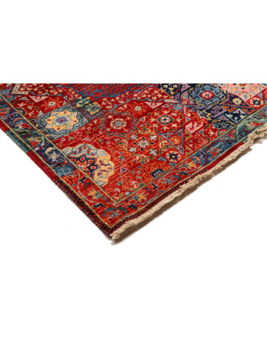 Rug Mamlouk Pakistan 85x393 Brick Red Blue