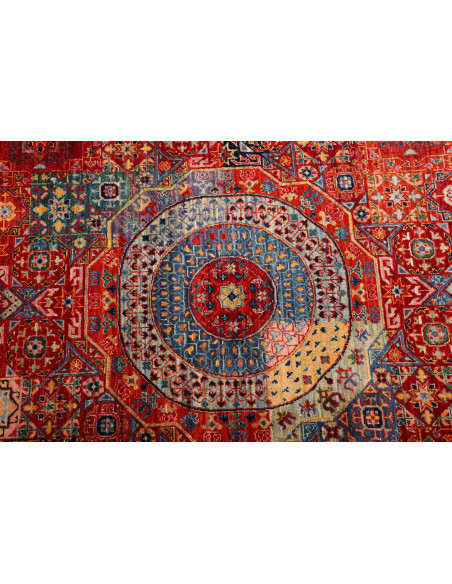 Rug Mamlouk Pakistan 85x393 Brick Red Blue
