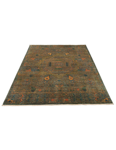 Rug Mamlouk Pakistan 154x202 Aged Moss Green Br