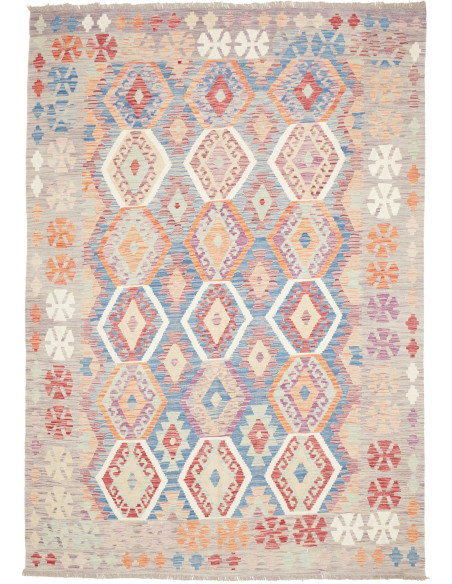 Rug Kilim Afghanistan 180x258 Lavender Grey Blu