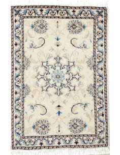 Tappeto Nain Kashmar Persia bianco 60x90