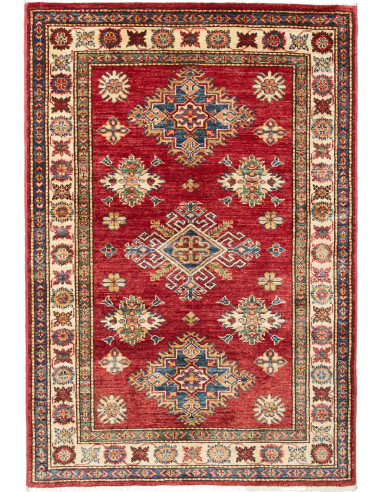 Rug Kazak Fine Pakistan brown yellow 98x143