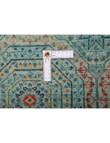 Rug Mamlouk Pakistan 77x217 Turquoise Rust Gold